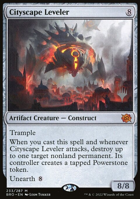 Cityscape Leveler, The Brothers' War Promos #233p, Magic: The Gathering card