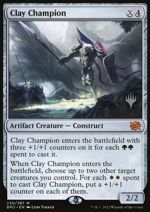 Clay Champion, The Brothers' War Promos #230p, Magic: The Gathering card