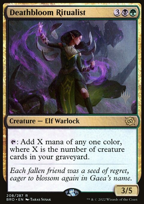 Deathbloom Ritualist, The Brothers' War Promos #208p, Magic: The Gathering card