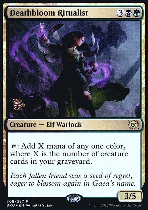 Deathbloom Ritualist, The Brothers' War Promos #208s, Magic: The Gathering card