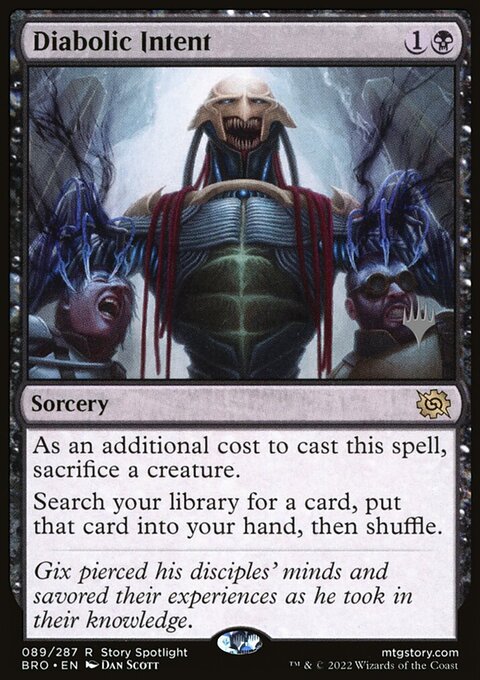 Diabolic Intent, The Brothers' War Promos #89p, Magic: The Gathering card
