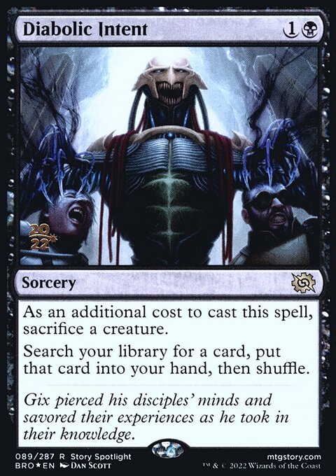 Diabolic Intent, The Brothers' War Promos #89s, Magic: The Gathering card