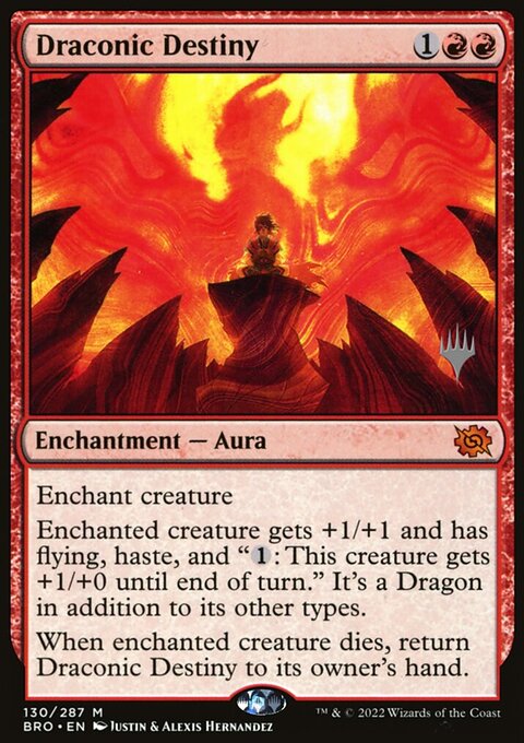 Draconic Destiny, The Brothers' War Promos #130p, Magic: The Gathering card