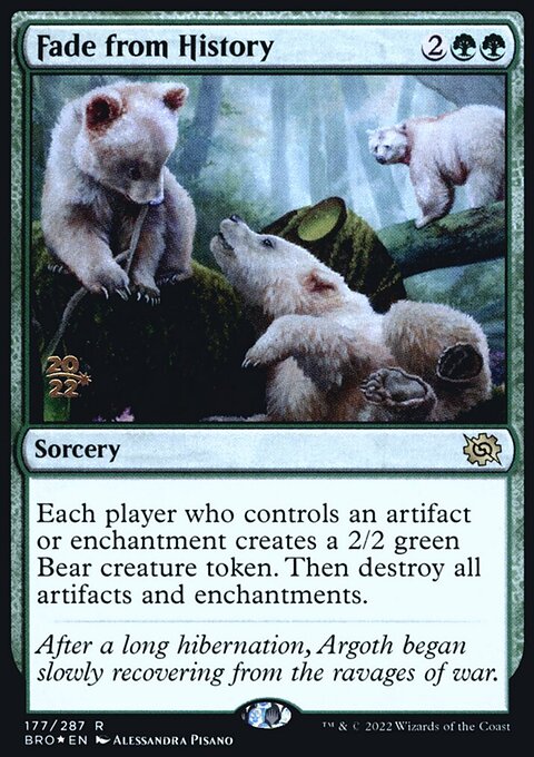 Fade from History, The Brothers' War Promos #177s, Magic: The Gathering card