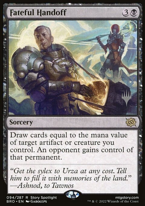 Fateful Handoff, The Brothers' War Promos #94p, Magic: The Gathering card