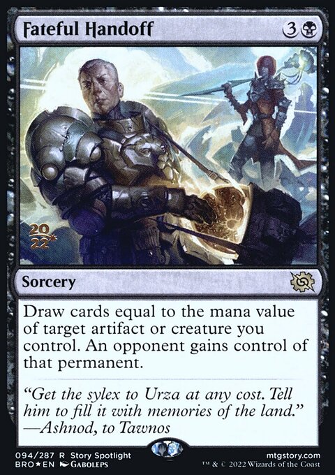 Fateful Handoff, The Brothers' War Promos #94s, Magic: The Gathering card