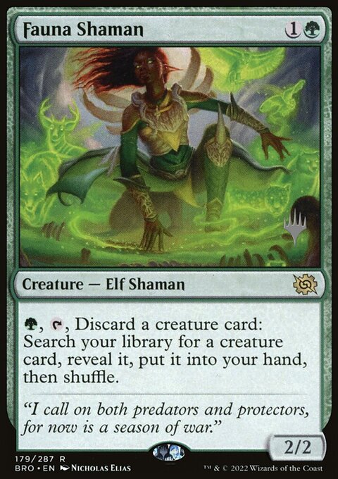 Fauna Shaman, The Brothers' War Promos #179p, Magic: The Gathering card