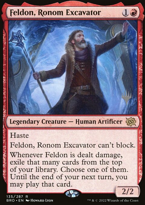Feldon, Ronom Excavator, The Brothers' War Promos #135p, Magic: The Gathering card