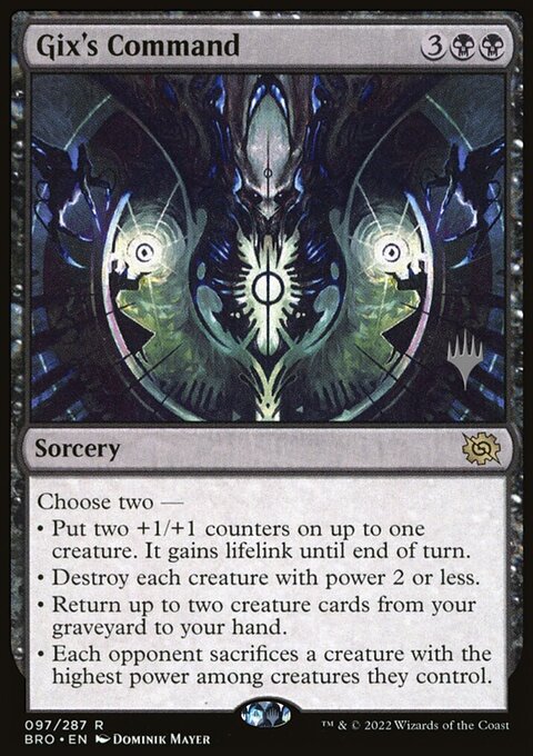 Gix's Command, The Brothers' War Promos #97p, Magic: The Gathering card