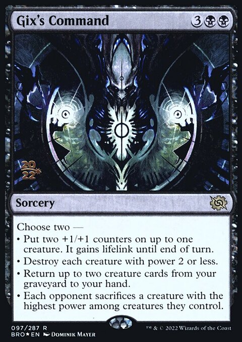 Gix's Command, The Brothers' War Promos #97s, Magic: The Gathering card