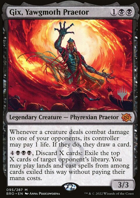 Gix, Yawgmoth Praetor, The Brothers' War Promos #95p, Magic: The Gathering card