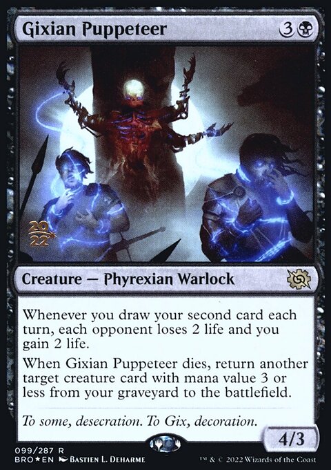 Gixian Puppeteer, The Brothers' War Promos #99s, Magic: The Gathering card