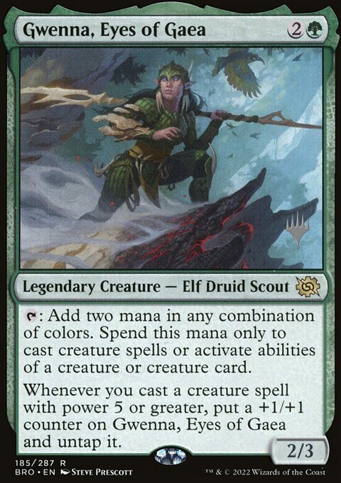 Gwenna, Eyes of Gaea, The Brothers' War Promos #185p, Magic: The Gathering card