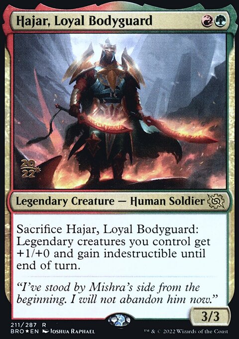 Hajar, Loyal Bodyguard, The Brothers' War Promos #211s, Magic: The Gathering card