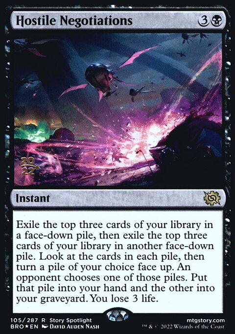Hostile Negotiations, The Brothers' War Promos #105s, Magic: The Gathering card
