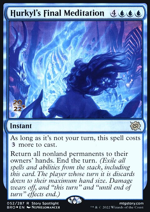 Hurkyl's Final Meditation, The Brothers' War Promos #52s, Magic: The Gathering card