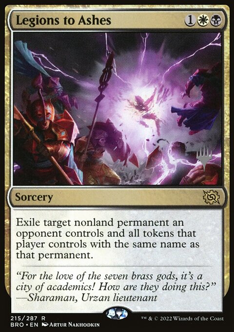 Legions to Ashes, The Brothers' War Promos #215p, Magic: The Gathering card