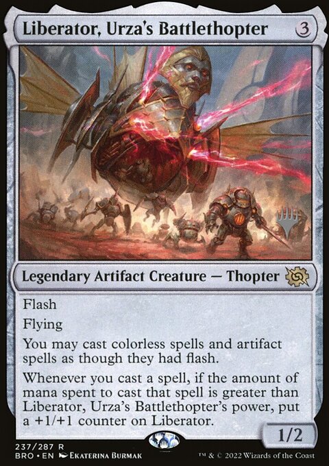 Liberator, Urza's Battlethopter, The Brothers' War Promos #237p, Magic: The Gathering card