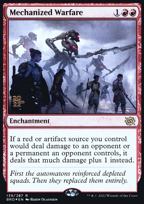 Mechanized Warfare, The Brothers' War Promos #139s, Magic: The Gathering card