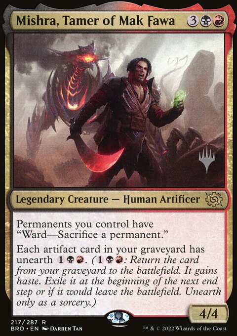 Mishra, Tamer of Mak Fawa, The Brothers' War Promos #217p, Magic: The Gathering card