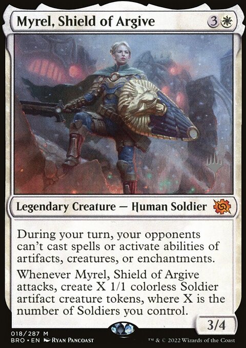 Myrel, Shield of Argive, The Brothers' War Promos #18p, Magic: The Gathering card