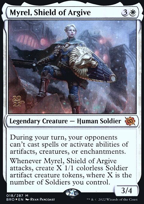 Myrel, Shield of Argive, The Brothers' War Promos #18s, Magic: The Gathering card