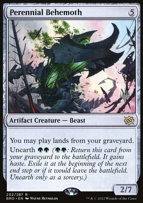 Perennial Behemoth, The Brothers' War Promos #202p, Magic: The Gathering card