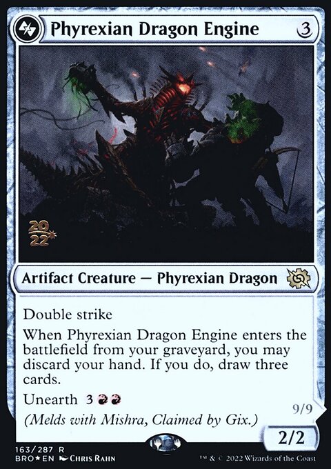 Phyrexian Dragon Engine // Mishra, Lost to Phyrexia, The Brothers' War Promos #163s, Magic: The Gathering card