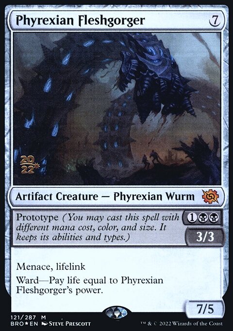 Phyrexian Fleshgorger, The Brothers' War Promos #121s, Magic: The Gathering card