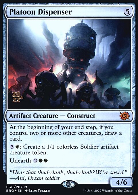 Platoon Dispenser, The Brothers' War Promos #36s, Magic: The Gathering card