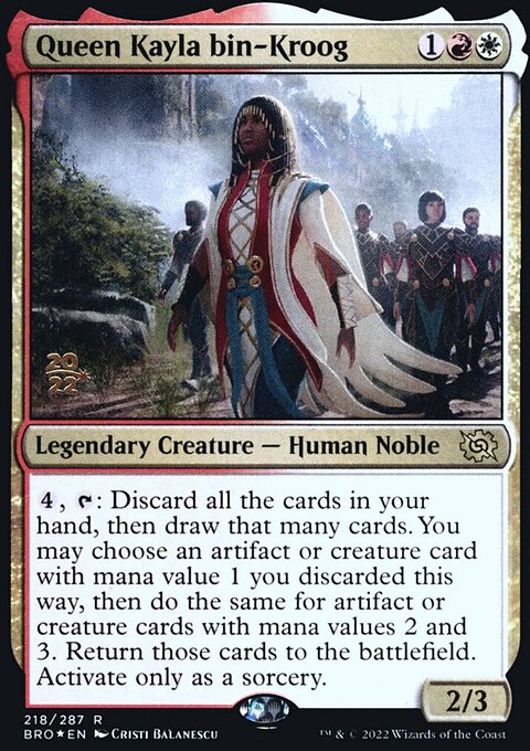 Queen Kayla bin-Kroog, The Brothers' War Promos #218s, Magic: The Gathering card