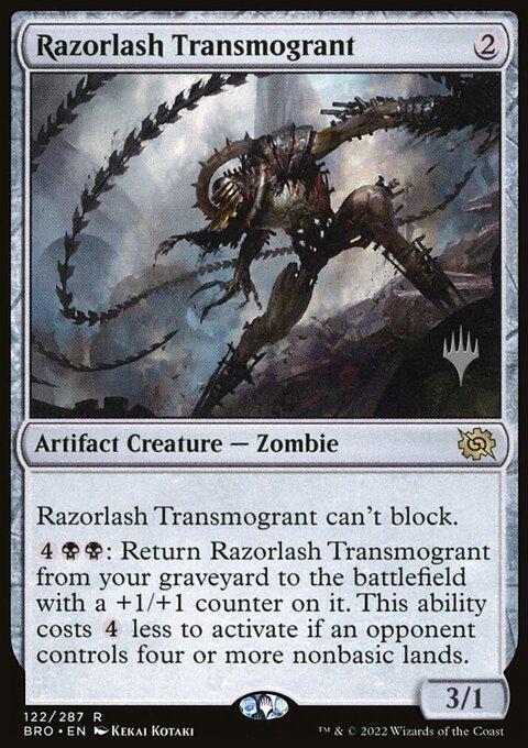 Razorlash Transmogrant, The Brothers' War Promos #122p, Magic: The Gathering card