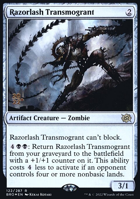 Razorlash Transmogrant, The Brothers' War Promos #122s, Magic: The Gathering card