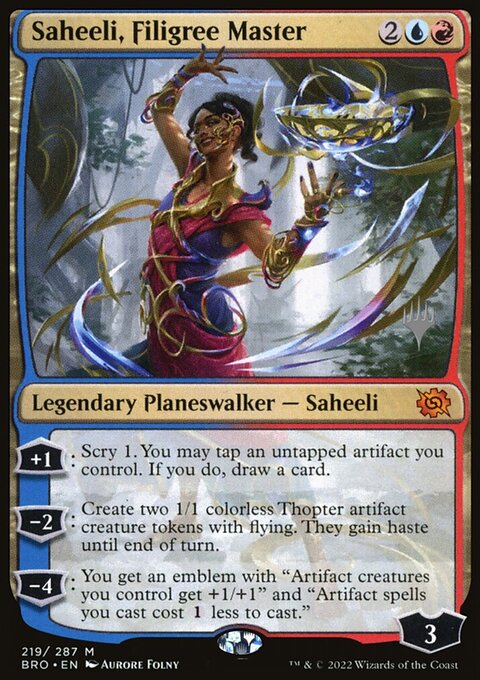 Saheeli, Filigree Master, The Brothers' War Promos #219p, Magic: The Gathering card