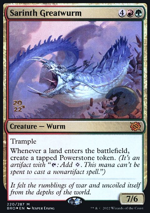 Sarinth Greatwurm, The Brothers' War Promos #220s, Magic: The Gathering card