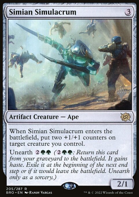 Simian Simulacrum, The Brothers' War Promos #205p, Magic: The Gathering card
