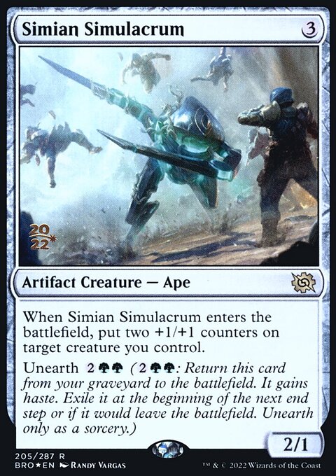 Simian Simulacrum, The Brothers' War Promos #205s, Magic: The Gathering card