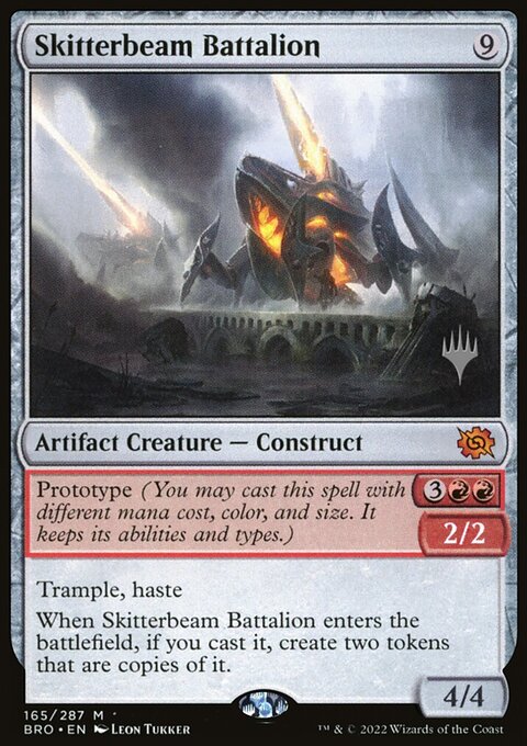 Skitterbeam Battalion, The Brothers' War Promos #165p, Magic: The Gathering card