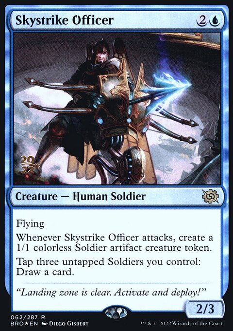 Skystrike Officer, The Brothers' War Promos #62s, Magic: The Gathering card