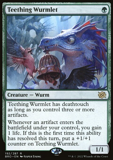 Teething Wurmlet, The Brothers' War Promos #192p, Magic: The Gathering card