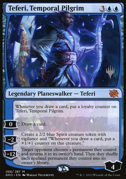 Teferi, Temporal Pilgrim, The Brothers' War Promos #66p, Magic: The Gathering card
