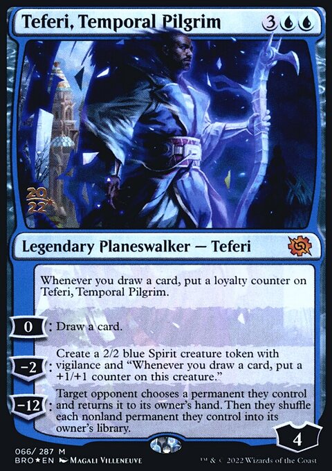 Teferi, Temporal Pilgrim, The Brothers' War Promos #66s, Magic: The Gathering card