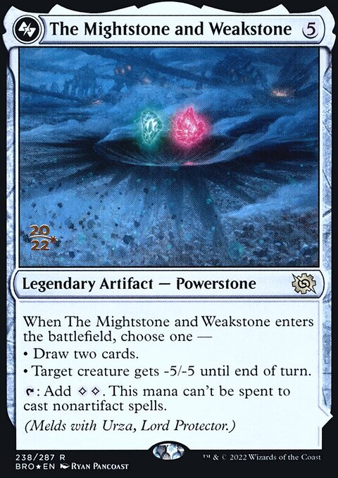 The Mightstone and Weakstone // Urza, Planeswalker, The Brothers' War Promos #238s, Magic: The Gathering card