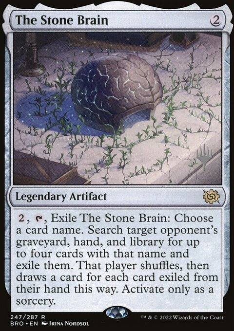 The Stone Brain, The Brothers' War Promos #247p, Magic: The Gathering card