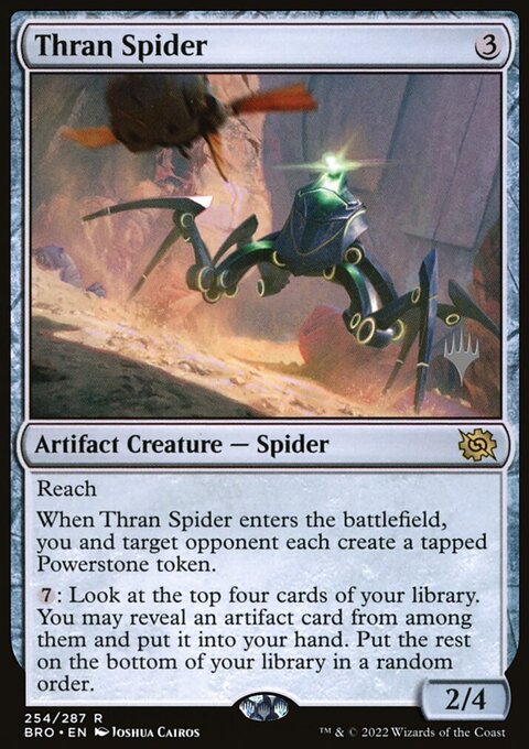 Thran Spider, The Brothers' War Promos #254p, Magic: The Gathering card