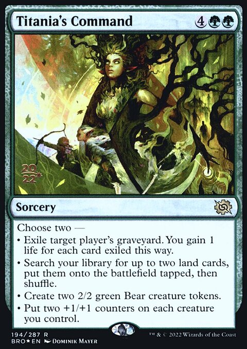 Titania's Command, The Brothers' War Promos #194s, Magic: The Gathering card