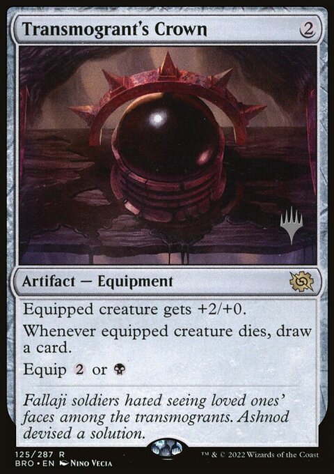 Transmogrant's Crown, The Brothers' War Promos #125p, Magic: The Gathering card