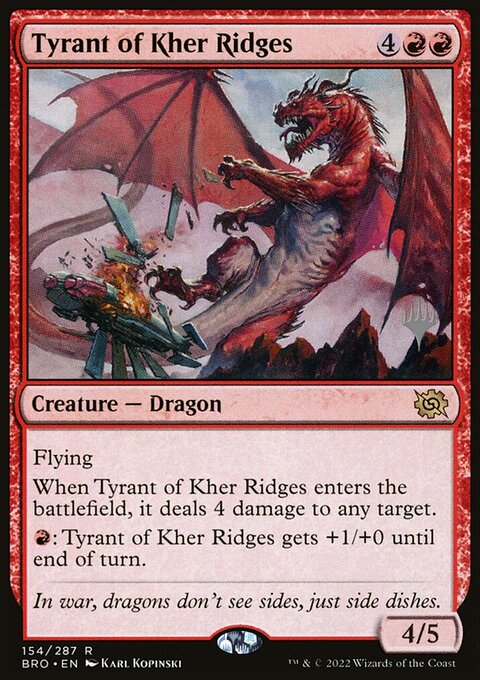 Tyrant of Kher Ridges, The Brothers' War Promos #154p, Magic: The Gathering card