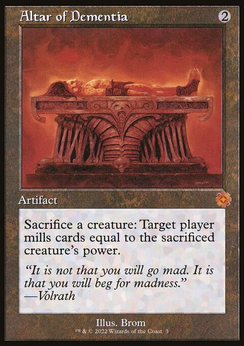 Altar of Dementia, The Brothers' War Retro Artifacts #3, Magic: The Gathering card