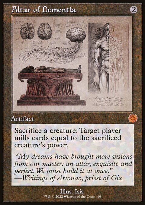 Altar of Dementia, The Brothers' War Retro Artifacts #66, Magic: The Gathering card